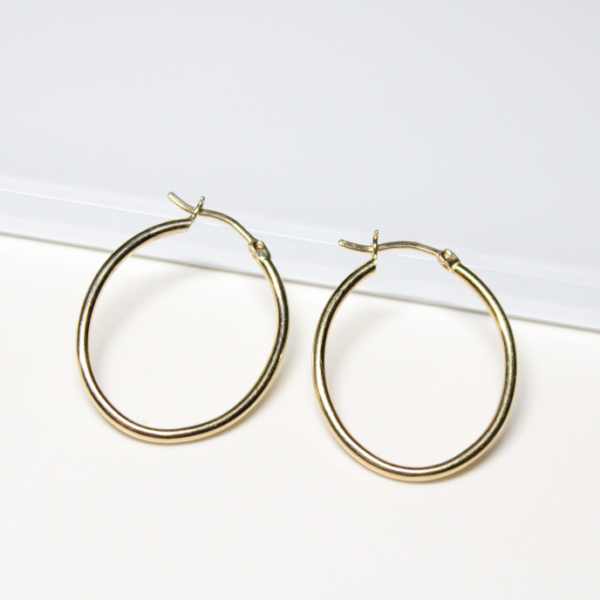 Oval Tube Hoop Earring